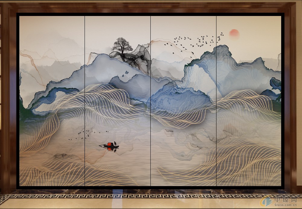 夹山水画
